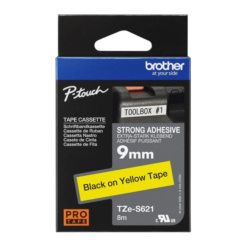 Brother Tape 9MM Blk/yell — Brother | Guards on Duty Shop