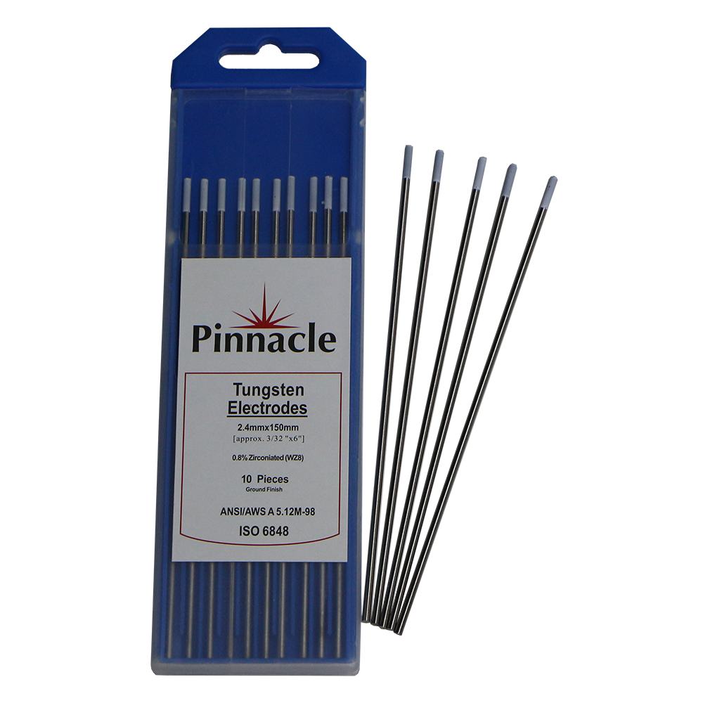 Pinnacle Tungsten Electrode 0.8% Zirconiated White Tip