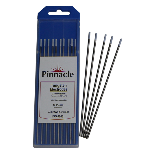 Pinnacle Tungsten Electrode 0.8% Zirconiated White Tip