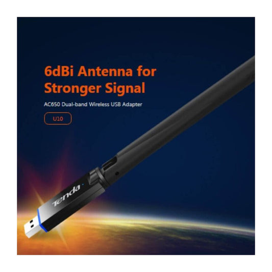 Tenda U11 - TENDA ADAPTER, USB 900MBPS Dual band, mini wifi 6, 2.4GHz 286Mbps + 5GHz 600Mbps