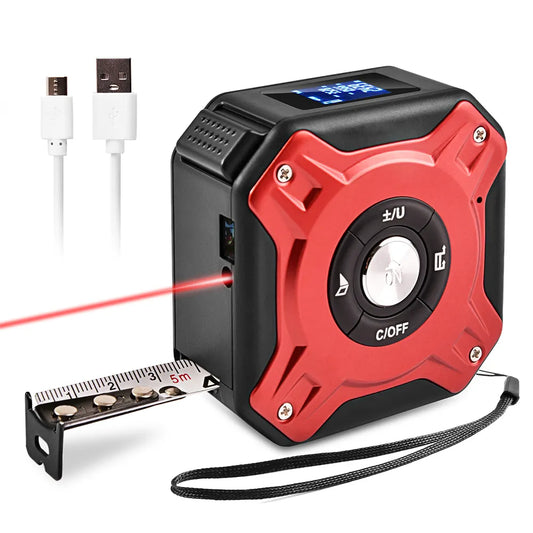 2-in-1 40m Laser Distance Measurer & Tape Measure