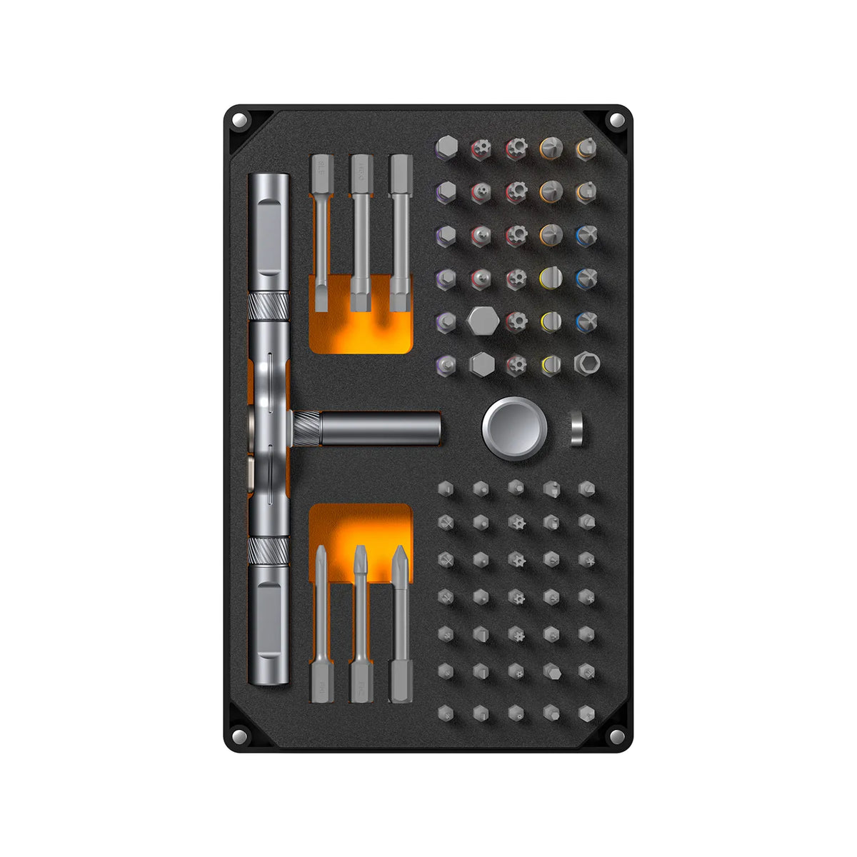 74-in-1 T-Handle Ratchet Screwdriver Set — Premium Bit Kit with Foam-Fitted Hard Case