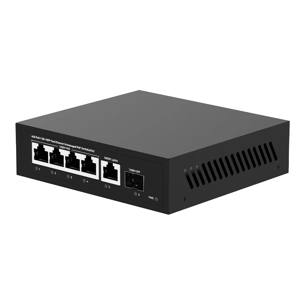 UltraLAN UL-GS1005PT – 4 Port Gigabit PoE Switch with SFP