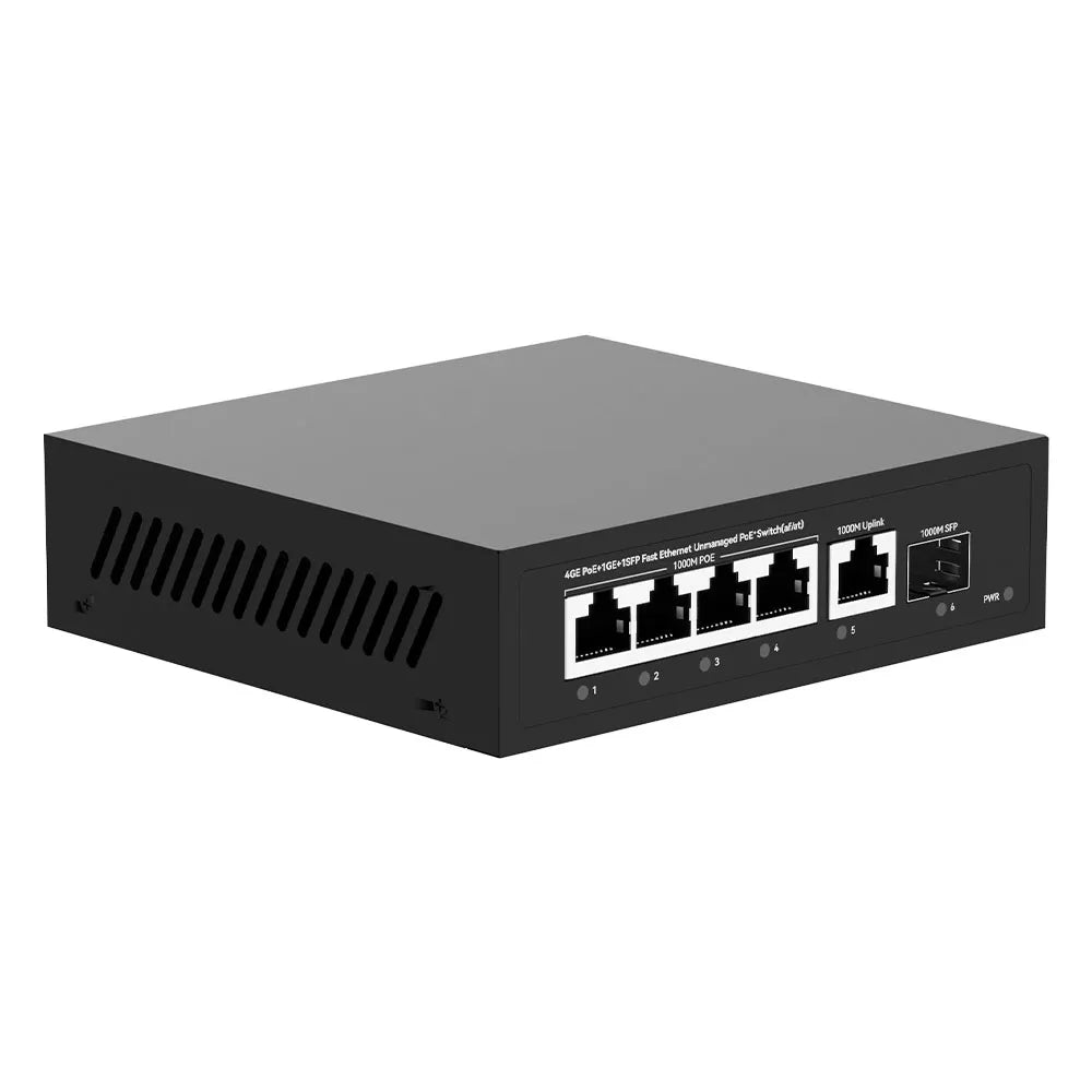 UltraLAN UL-GS1005PT – 4 Port Gigabit PoE Switch with SFP