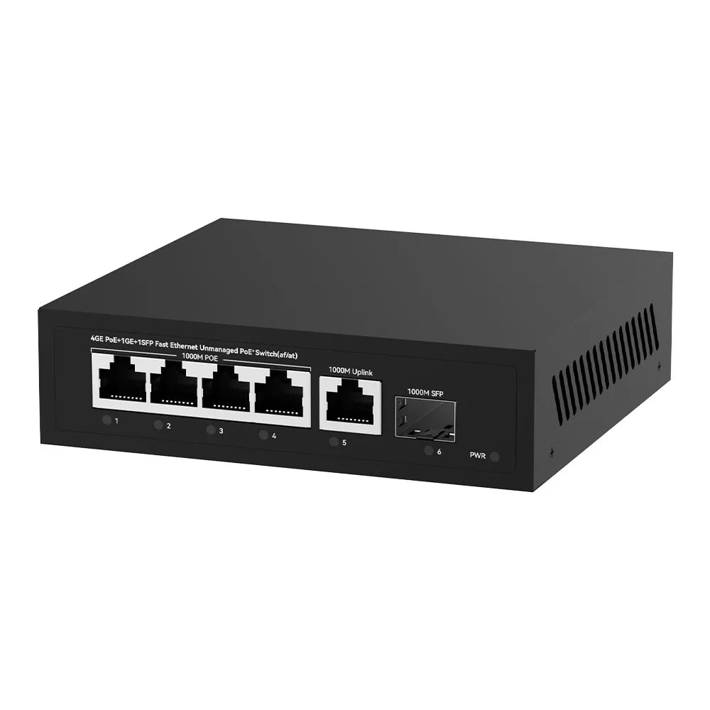 UltraLAN UL-GS1005PT – 4 Port Gigabit PoE Switch with SFP