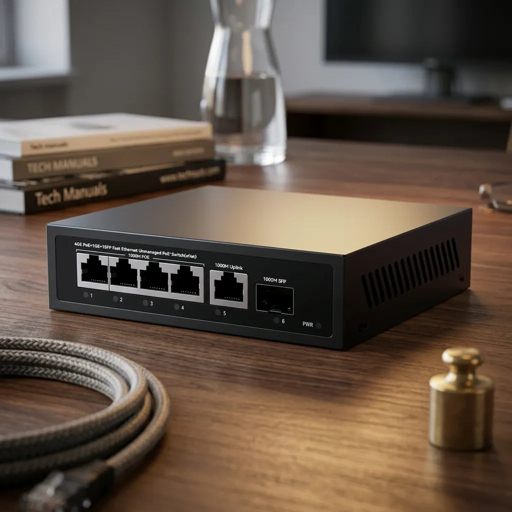 UltraLAN UL-GS1005PT – 4 Port Gigabit PoE Switch with SFP