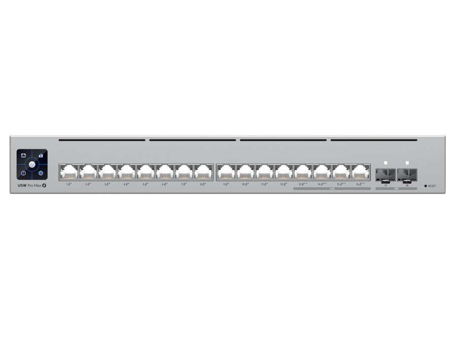 Ubiquiti UniFi Pro Max Switch 16 with 12 PoE 4x 2.5Gbps PoE++ 180W - Guards On Duty Shop & Security Guards