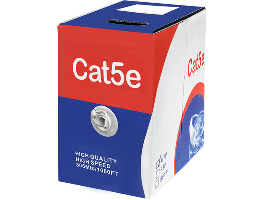 Scoop Unbranded 305m Box Cat5e CCA Grey UTP Cable - Guards On Duty Shop & Security Guards