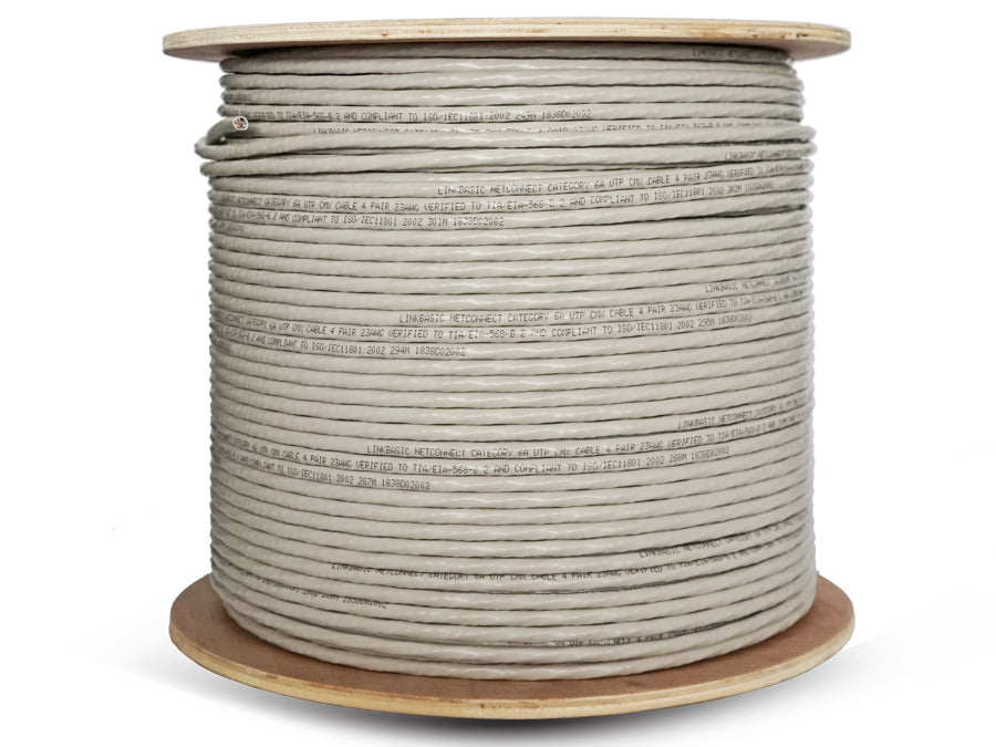 Linkbasic 305m Drum Cat6a Solid Grey UTP Cable - Guards On Duty Shop & Security Guards