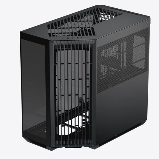 Aerocool APNX V1 premium Black mid-tower ATX case -Supports up to 10 fans - 6x2.5'' or 2x 3.5'' - 360mm radiator; 4 fans +Hub