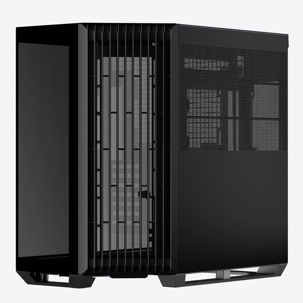 Aerocool APNX V1 premium Black mid-tower ATX case -Supports up to 10 fans - 6x2.5'' or 2x 3.5'' - 360mm radiator; 4 fans +Hub