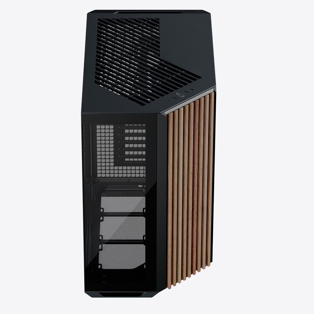 Aerocool APNX V1 premium Black and Wood mid-tower ATX case -Supports up to 10 fans - 6x2.5'' or 2x 3.5'' - 360mm radiator -