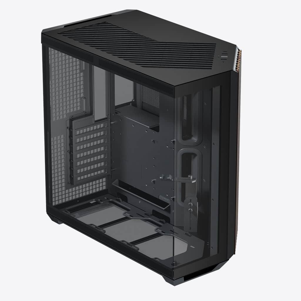 Aerocool APNX V1 premium Black and Wood mid-tower ATX case -Supports up to 10 fans - 6x2.5'' or 2x 3.5'' - 360mm radiator -