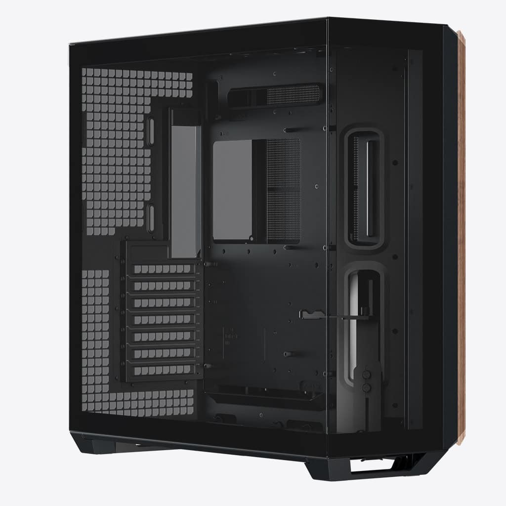 Aerocool APNX V1 premium Black and Wood mid-tower ATX case -Supports up to 10 fans - 6x2.5'' or 2x 3.5'' - 360mm radiator -