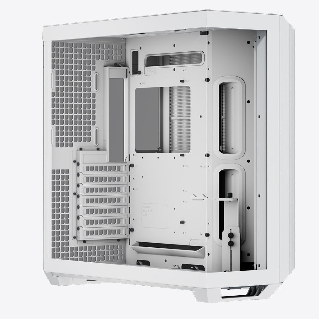 Aerocool APNX V1 premium White mid-tower ATX case -Supports up to 10 fans - 6x2.5'' or 2x 3.5'' - 360mm radiator - 4 fans + Hub