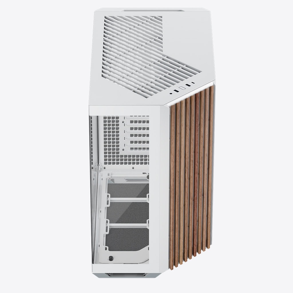 Aerocool APNX V1 premium White and Wood mid-tower ATX case -Supports up to 10 fans - 6x2.5'' or 2x 3.5'' - 360mm radiator -