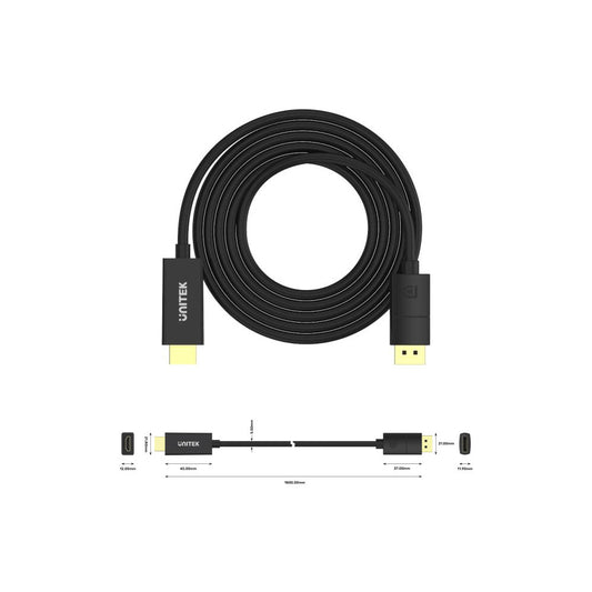 Unitek 1.8m Dp to Hdmi 2.0 4k Cable (v1608a) — Unitek | Guards on Duty Shop