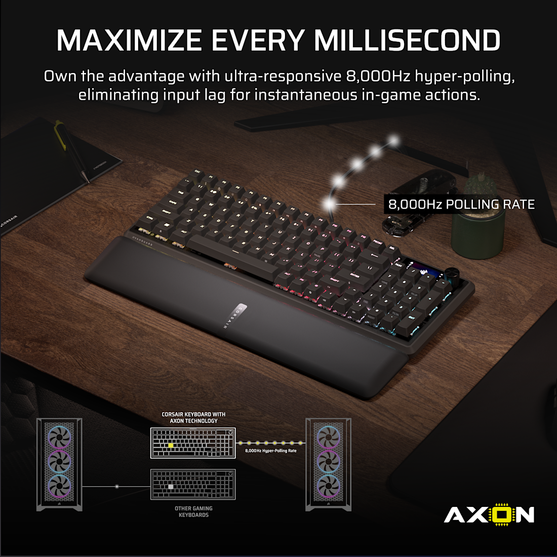 Corsair VANGUARD 96% Gaming Keyboard - MLX Fusion tactile switches - Black.