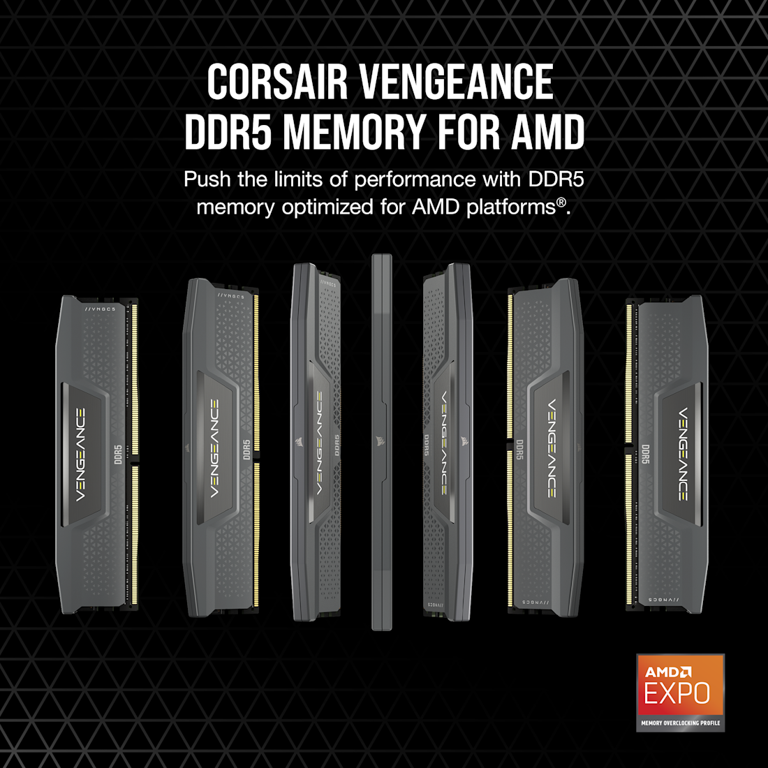 CORSAIR VENGEANCE DDR5 16GB (1 x 16GB) DDR5 6000 CL38-48-48-96 1.35V Intel XMP & AMD EXPO - GREY