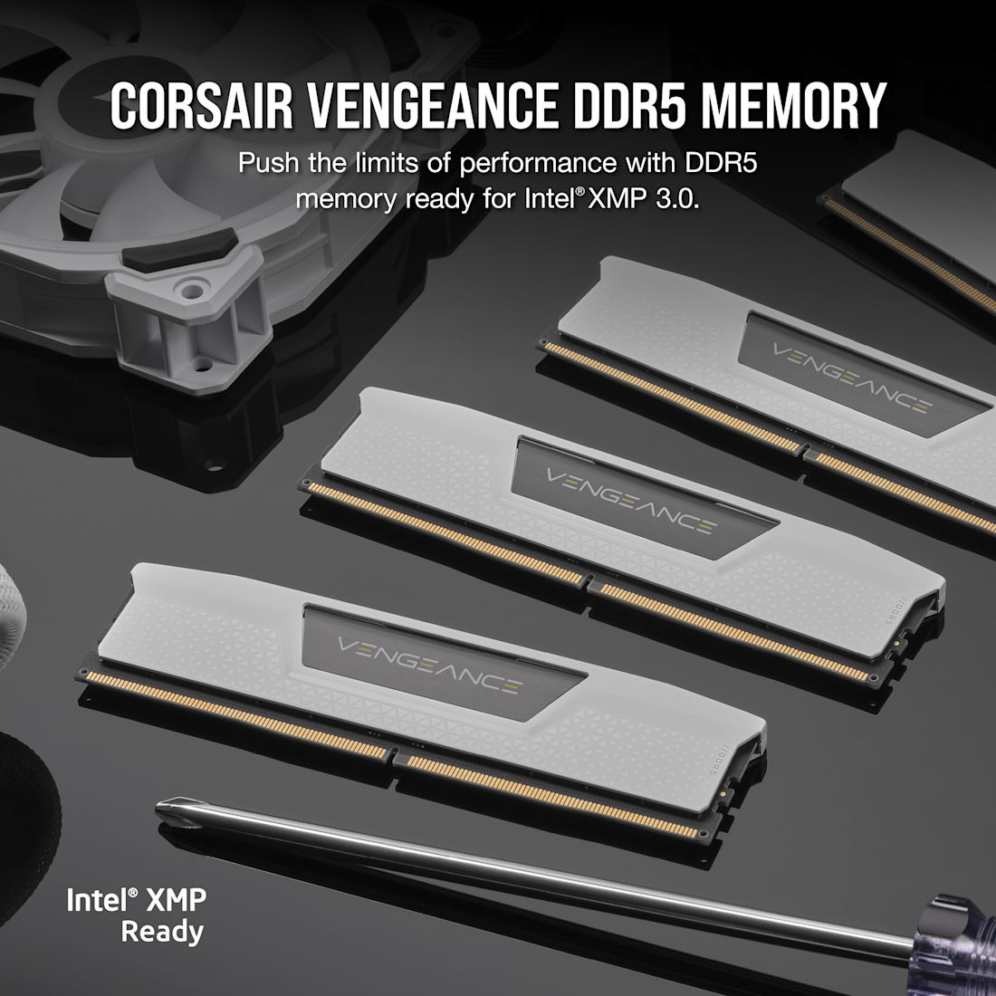 CORSAIR VENGEANCE DDR5 32GB (2 x 16GB) DDR5 6000 CL38-44-44-96 1.35V Intel XMP & AMD EXPO - WHITE
