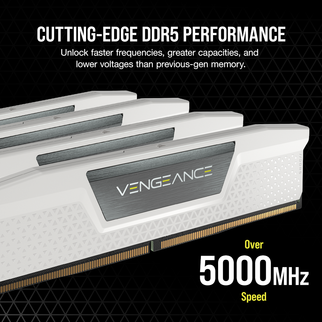 CORSAIR VENGEANCE DDR5 32GB (2 x 16GB) DDR5 6000 CL38-44-44-96 1.35V Intel XMP & AMD EXPO - WHITE