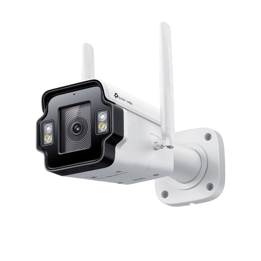 TP-Link VIGI 4MP Outdoor Full-Color 4G Bullet Network Camera SPEC: 4G Cat4, LTE-TDD/LTE-FDD/WCDMA, 3*LAN Ports, 4MP, 1/2.7” Progressive Scan CMOS, H.265+/H.265 /H.264+/H.264, IR&White LED, 25fps/30fps (2688 × 1520), IP66, DC 12V,120dB WDR, Built-in Mic.