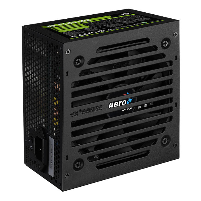 Aerocool VX PLUS 500W PSU - ATX 24 PIN; 1x 4+4PIN CPU; 3x SATA; 3x PATA; 1x PCIe 6+2PIN