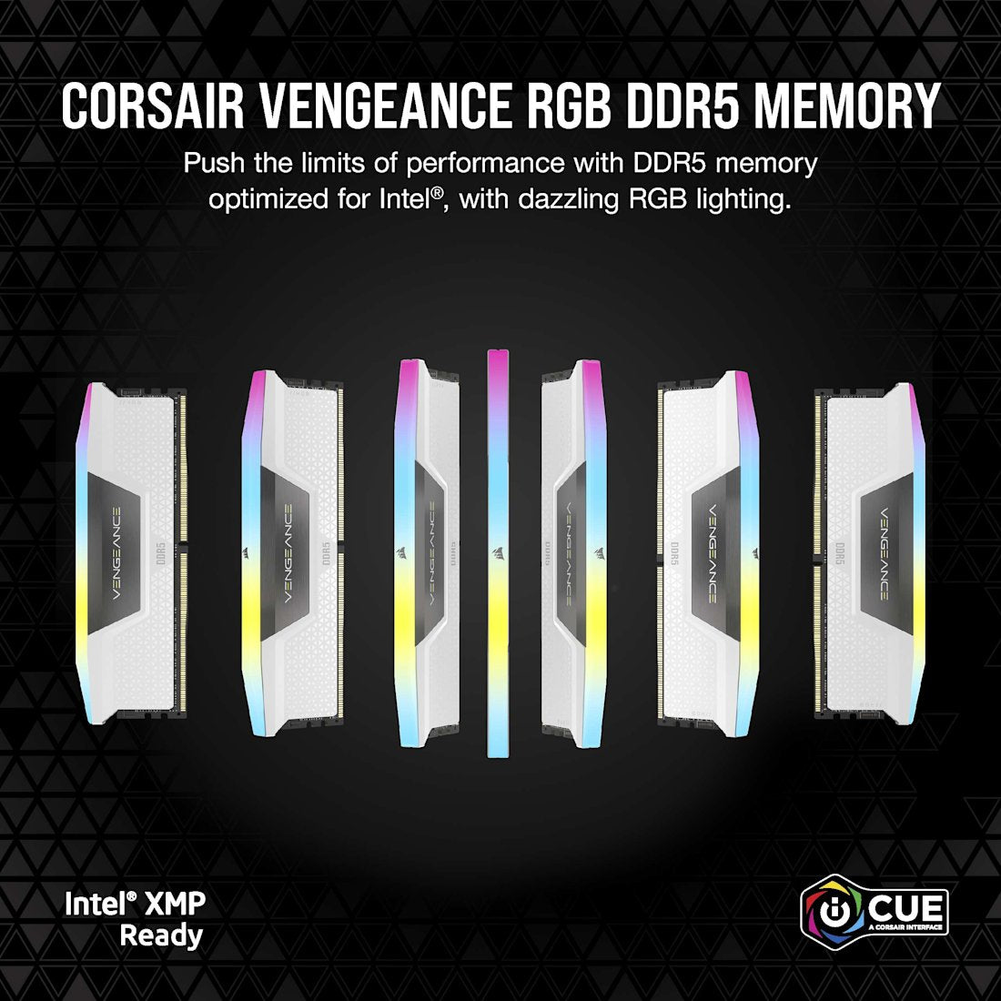 Corsair VENGEANCE RGB DDR5 32GB (2 x 16GB) DDR5 6000 CL38-44-44-96 1.35V Intel XMP & AMD EXPO - White
