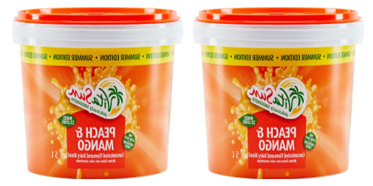 Vita Sun 2 X 5L 10Lt Peach Mango 8% Blended Fruit Drink Concentrate 5 Liter (Sold 2 x 5L Per Case) Vita Sun Peach Mango