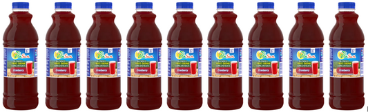 Vita Sun 9 X 1Lt Cranberry 8% Blended Fruit Drink Concentrate 1 Liter (Sold 9 x 1L Per Case) Vita Sun Cranberry Blended