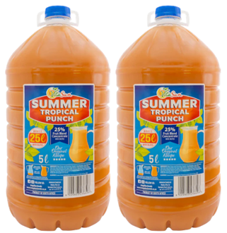 Vita Sun 2 X 5L Summer Tropical Punch Summer Range (Sold 2 X 5 L Per Case) Vita Sun Tropical Punch Summer Range 5L