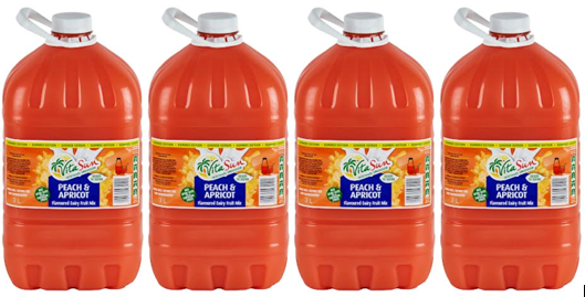 Vita Sun 4 X 3L Dairy Blend Peach Apricot Fruit Drink (Sold 4 X 3 L Per Case) Vita Sun DB Peach Apricot Blended 1.5L