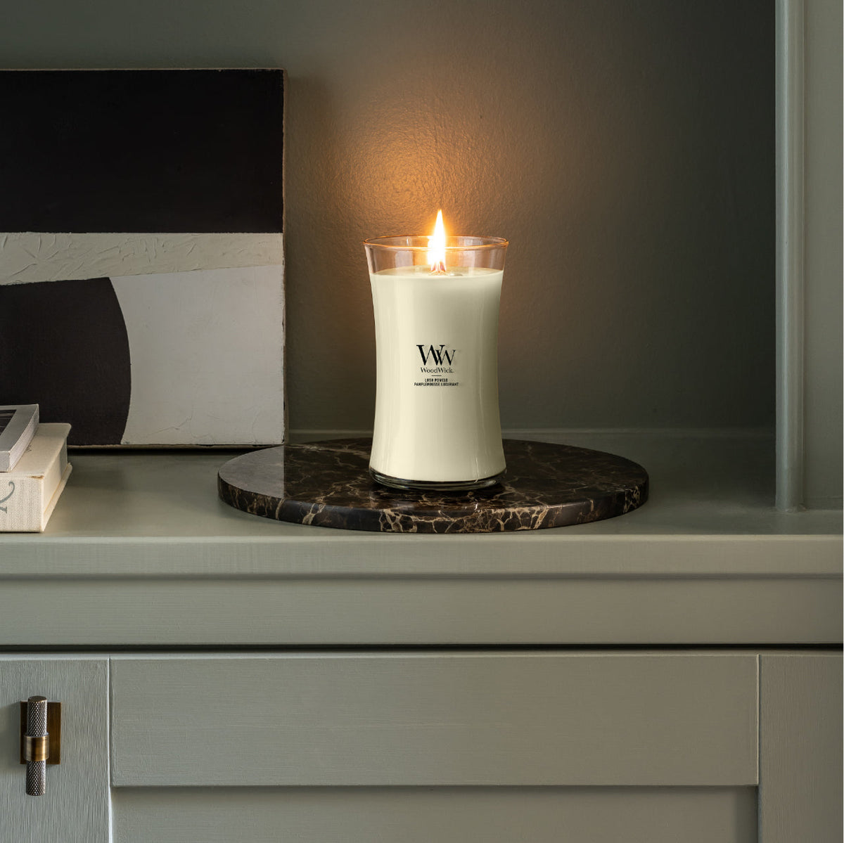 WoodWick Large Hourglass Candle - Lush Pomelo