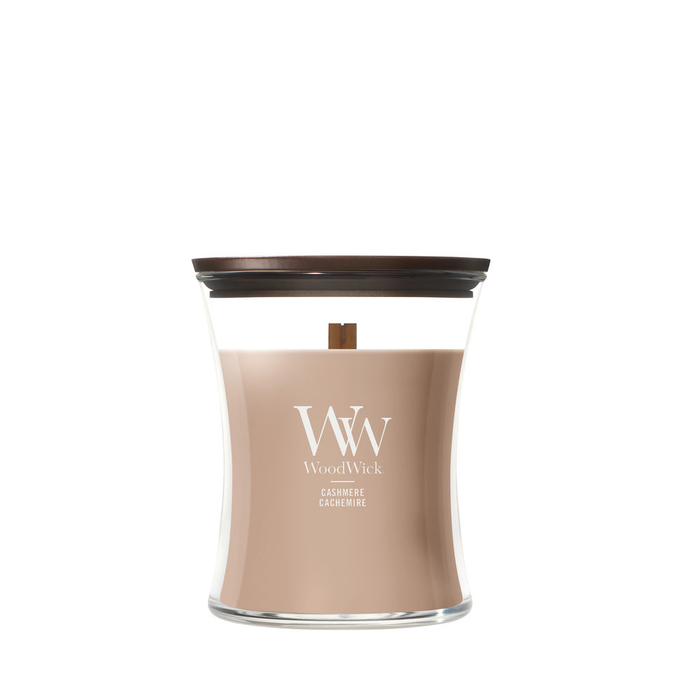 WoodWick Medium Hourglass Candle - Cashmere