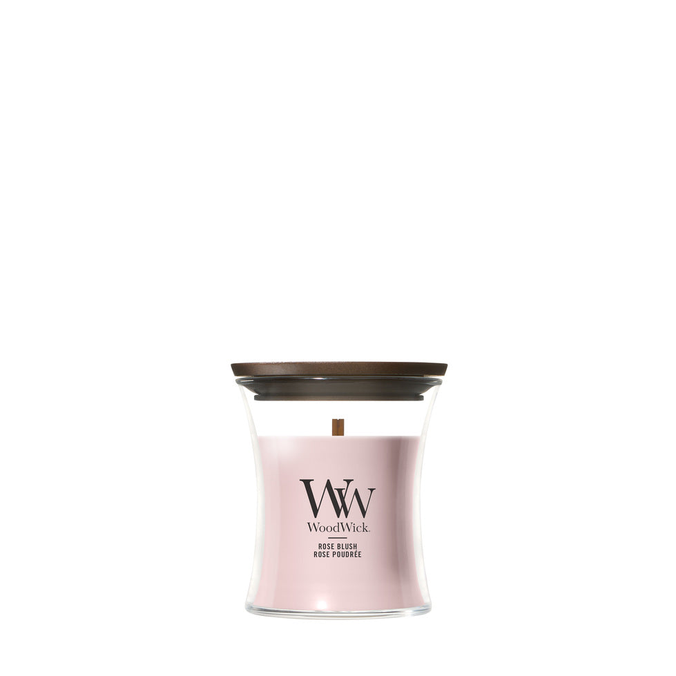 WoodWick Mini Hourglass Candle - Rose Blush