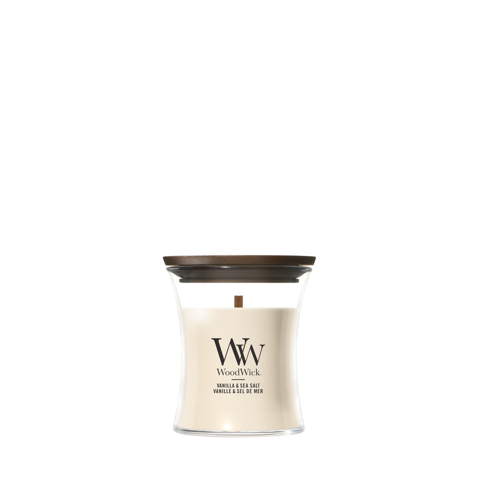 WoodWick Mini Hourglass Candle - Vanilla & Sea Salt
