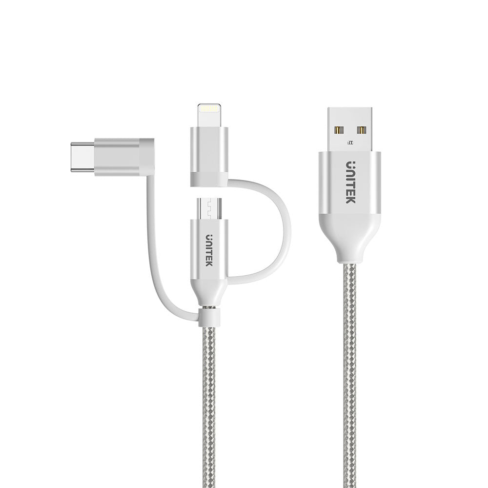 Unitek 1m 3 in 1 Usb2.0 Cable Mfi (y-c4036asl)* — Unitek | Guards on Duty Shop