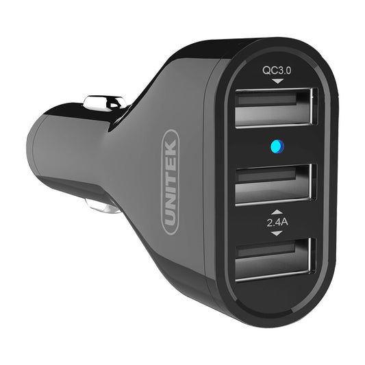Unitek 3-port Usb Qc2.0 Car Charger (y-p527) — Unitek | Guards on Duty Shop