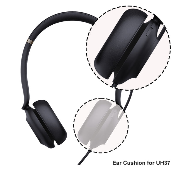 Yealink Leatherette Ear Cushions For UH37 Series (1 Pair)