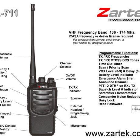 Zartek ZA-711 High Power Two-Way Radio Guards On Duty Security
