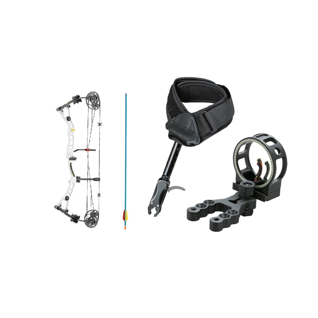 EK Archery Axis 30-70LB - White CO-039W Compound Bow Combo