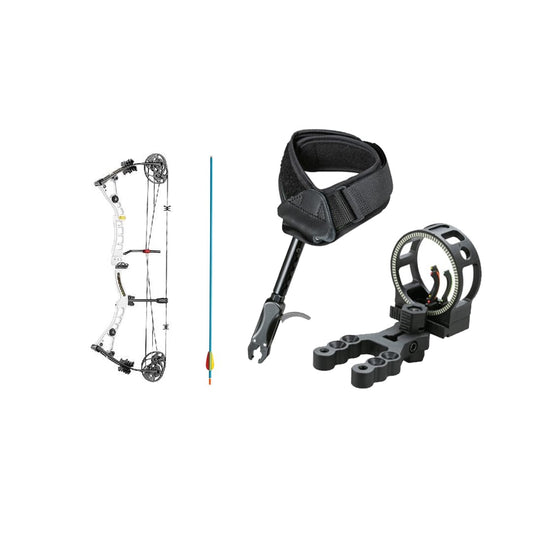 EK Archery Axis 30-70LB - White CO-039W Compound Bow Combo
