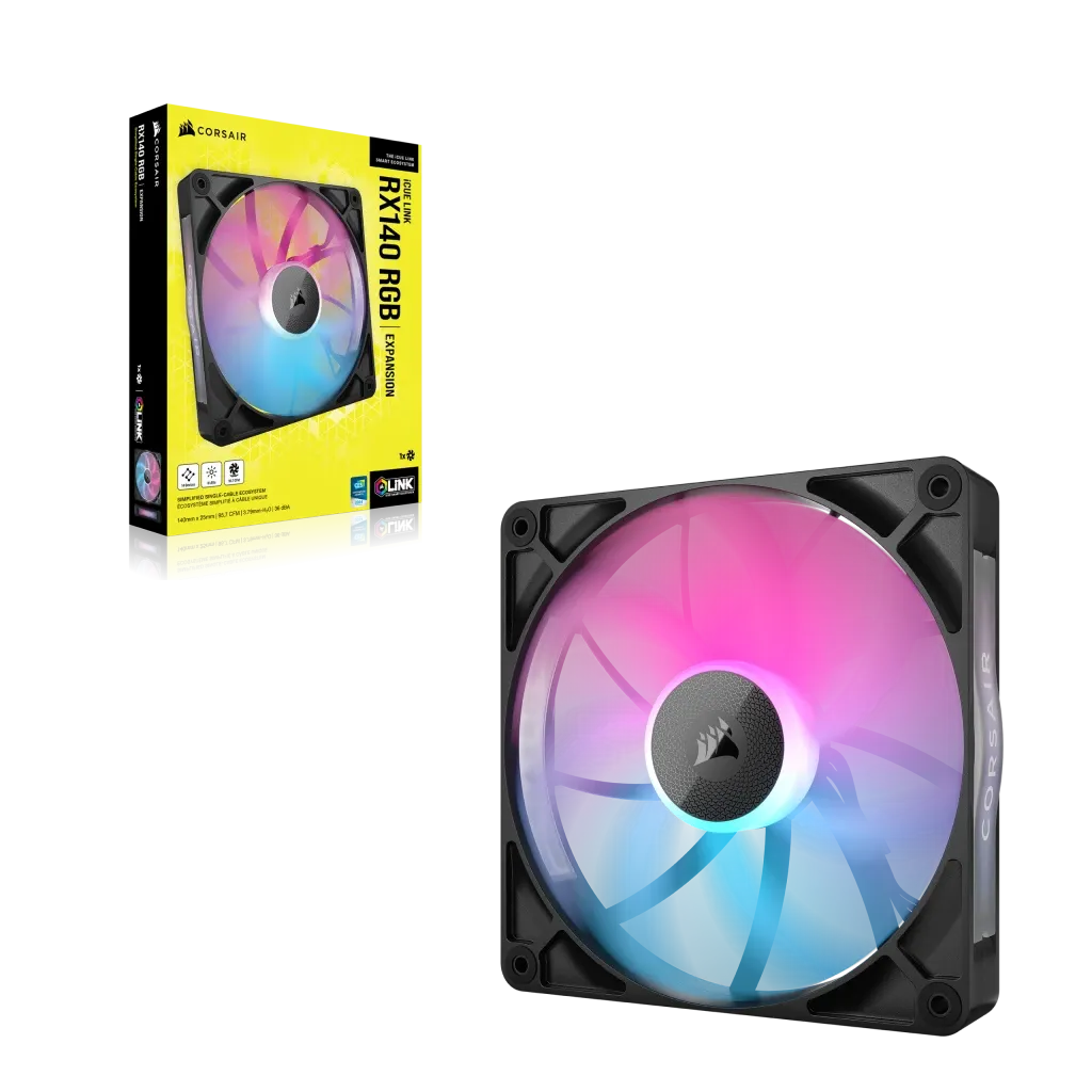 Corsair RX Series; iCUE LINK RX140; 140mm Fan; Single Pack.
