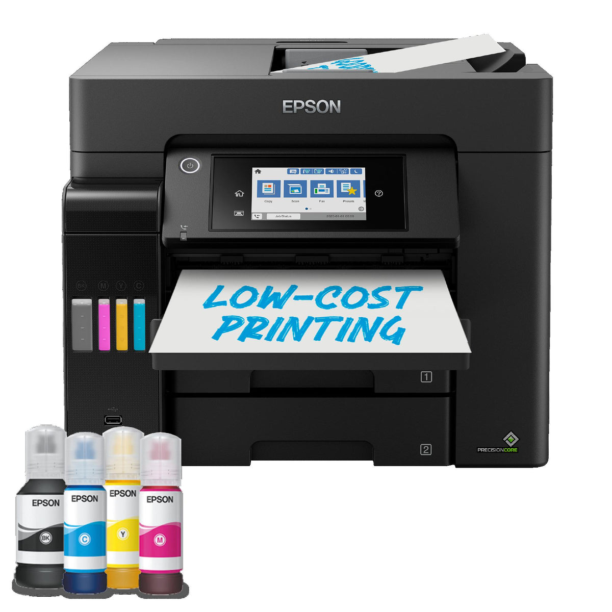 Epson EcoTank L6570 - 25ppm in black and color; Wi-Fi; Wi-Fi Direct; Ethernet & free mobile printing apps; 2x A4 250-sheet front