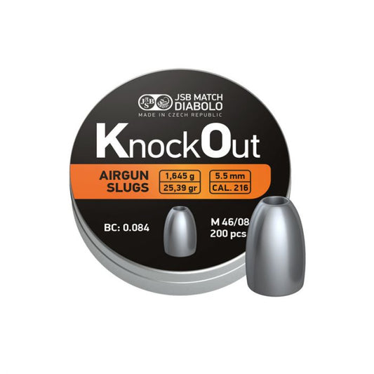 Jsb Match Diabolo Knockout Slugs .216 5.5mm 200ct - JSB-546122
