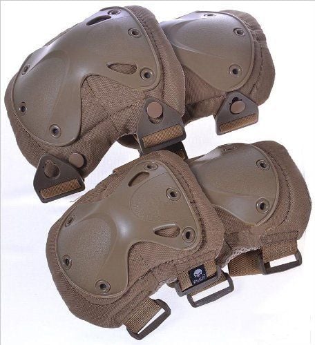 GXG Extra Foam Padding Knee and Elbow Guards - Tan