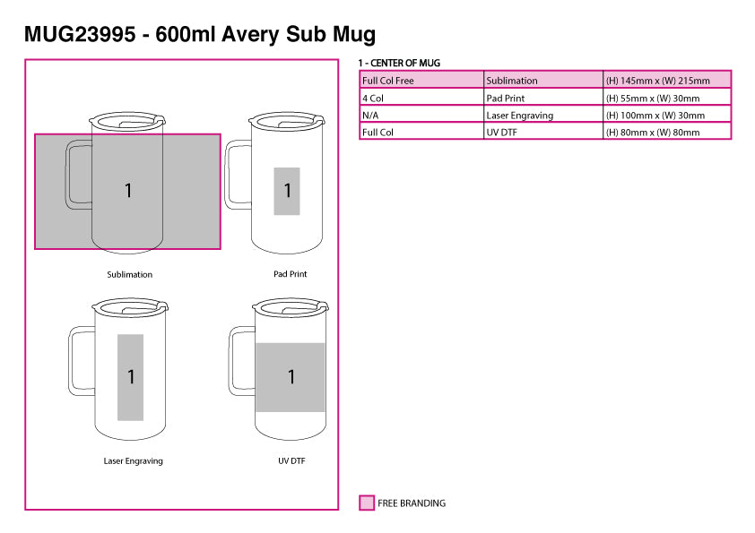 600ml Avery Sub Mug