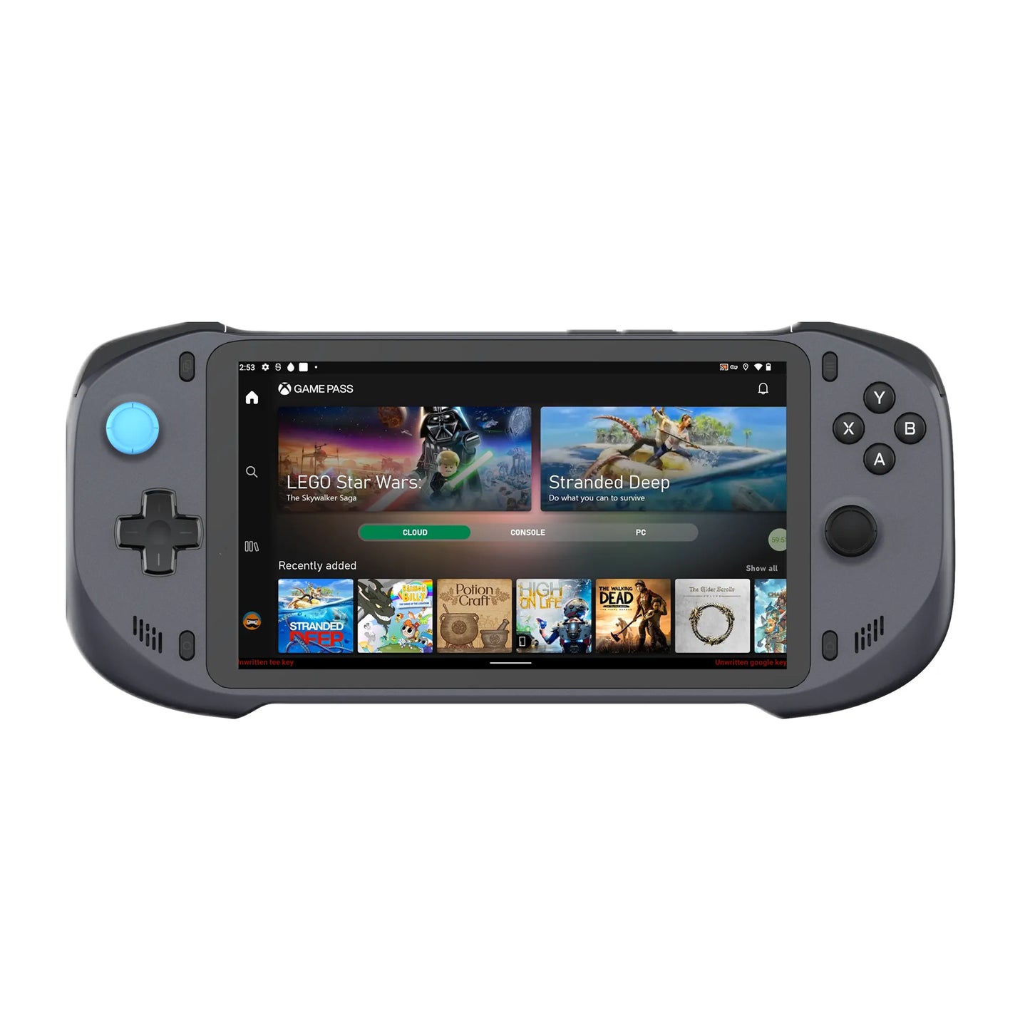 Abxylute One 64G Black with Screen protector; Remote Play Client; XBOX/PS/STEAM and android OS; 7''1920*1080; Up to 8+ hours