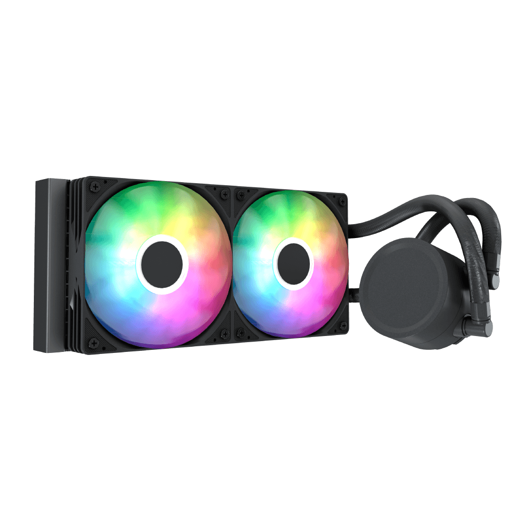 Aerocol Abyss L240 Black with digital display - 240mm ARGB Liquid Cooler - Intel LGA1851/LGA1700 - AMD AM4/AM5.