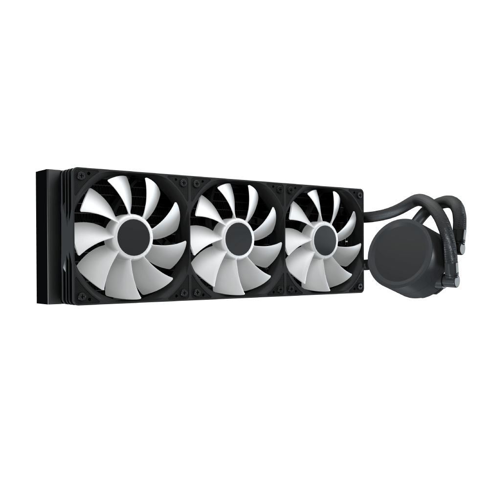 Aerocol Abyss L360 Black with digital display - 360mm ARGB Liquid Cooler - Intel LGA1851/LGA1700 - AMD AM4/AM5.